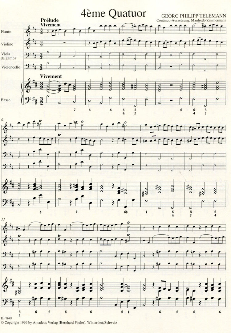 Paris Quartet no. 10 in b minor