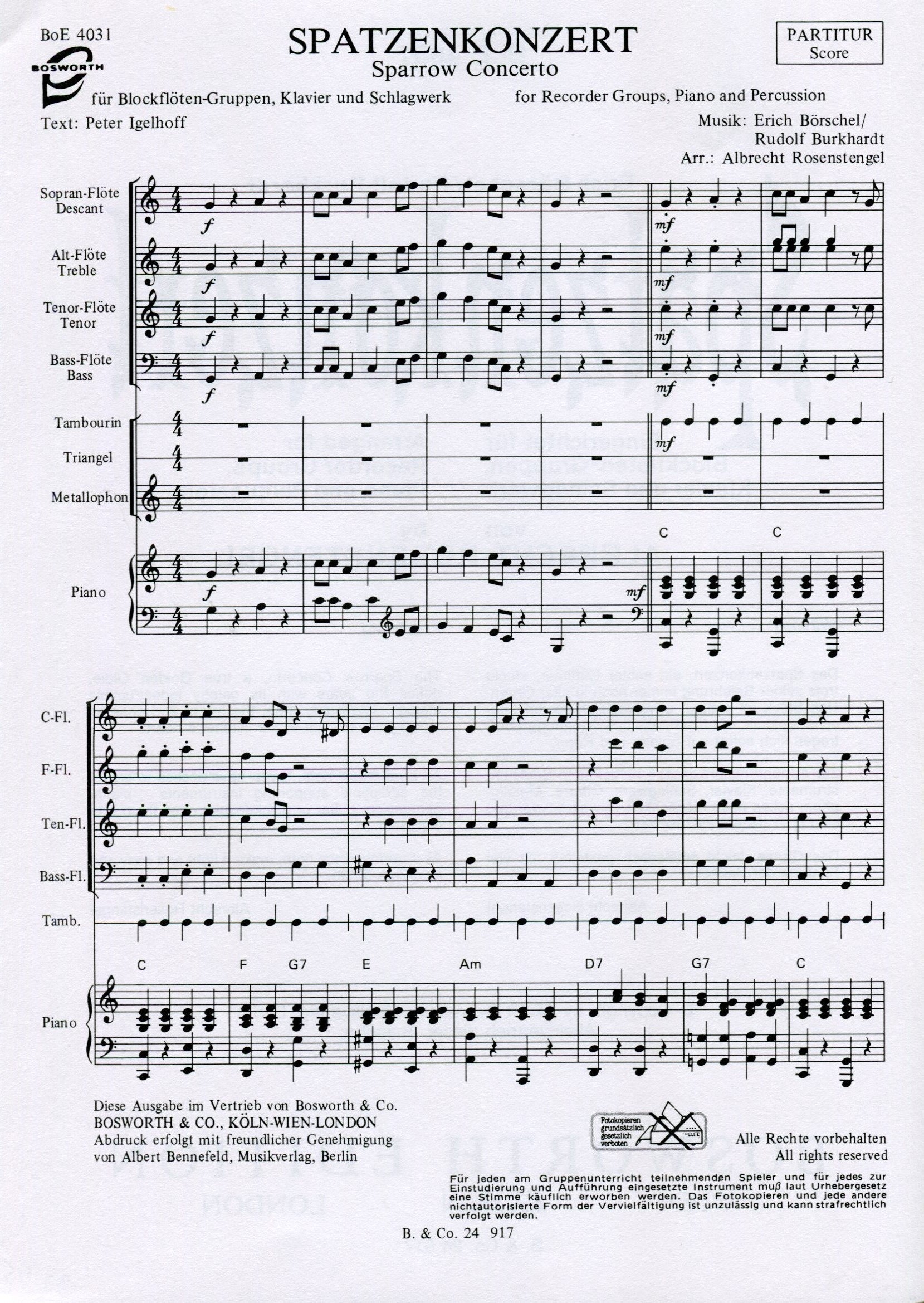 Spatzen Konzert - The Sparrow Concerto