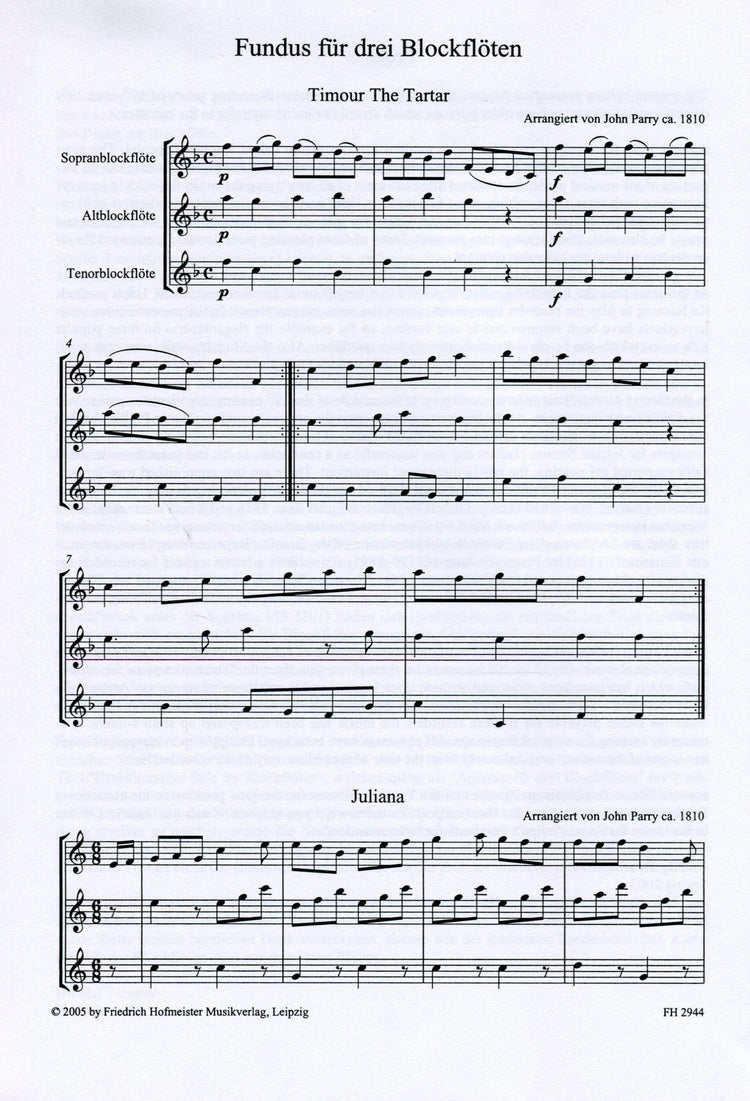Fund for three recorders