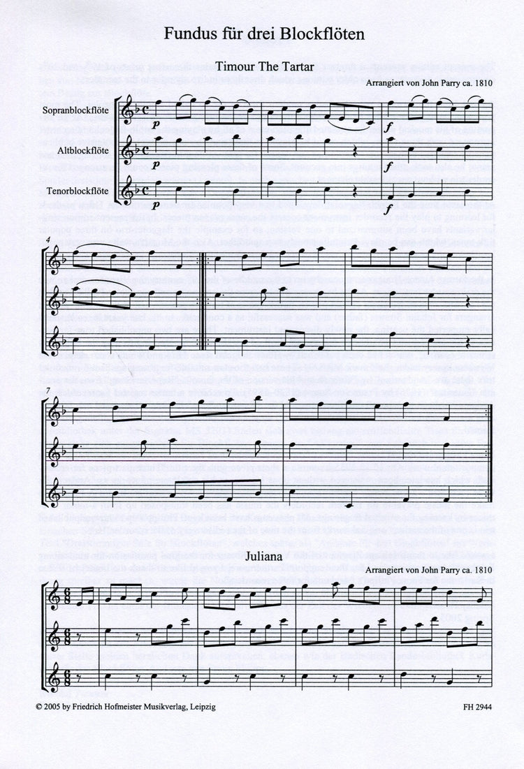 Fund for three recorders