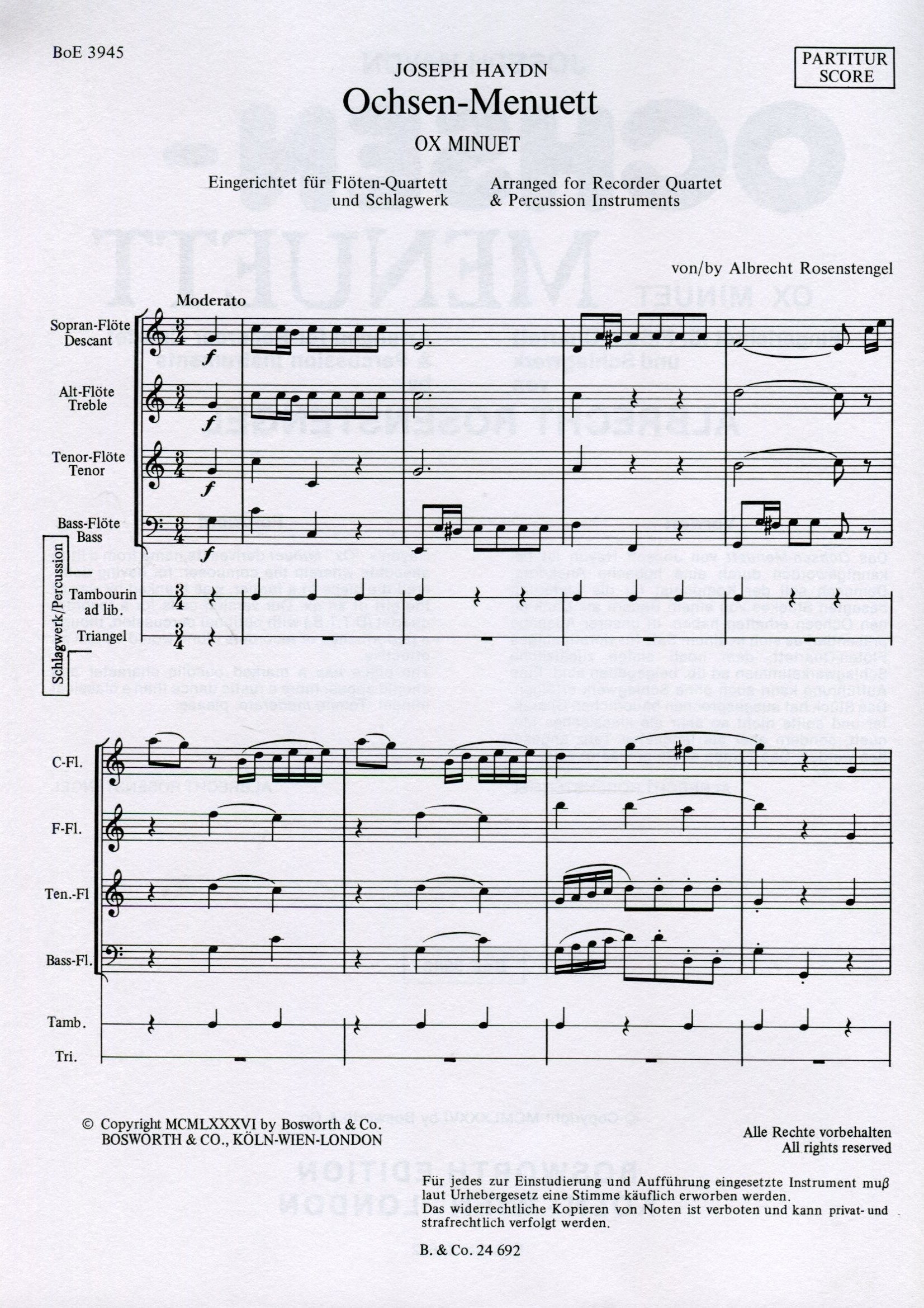 Ochsen Menuett - Ox Minuet