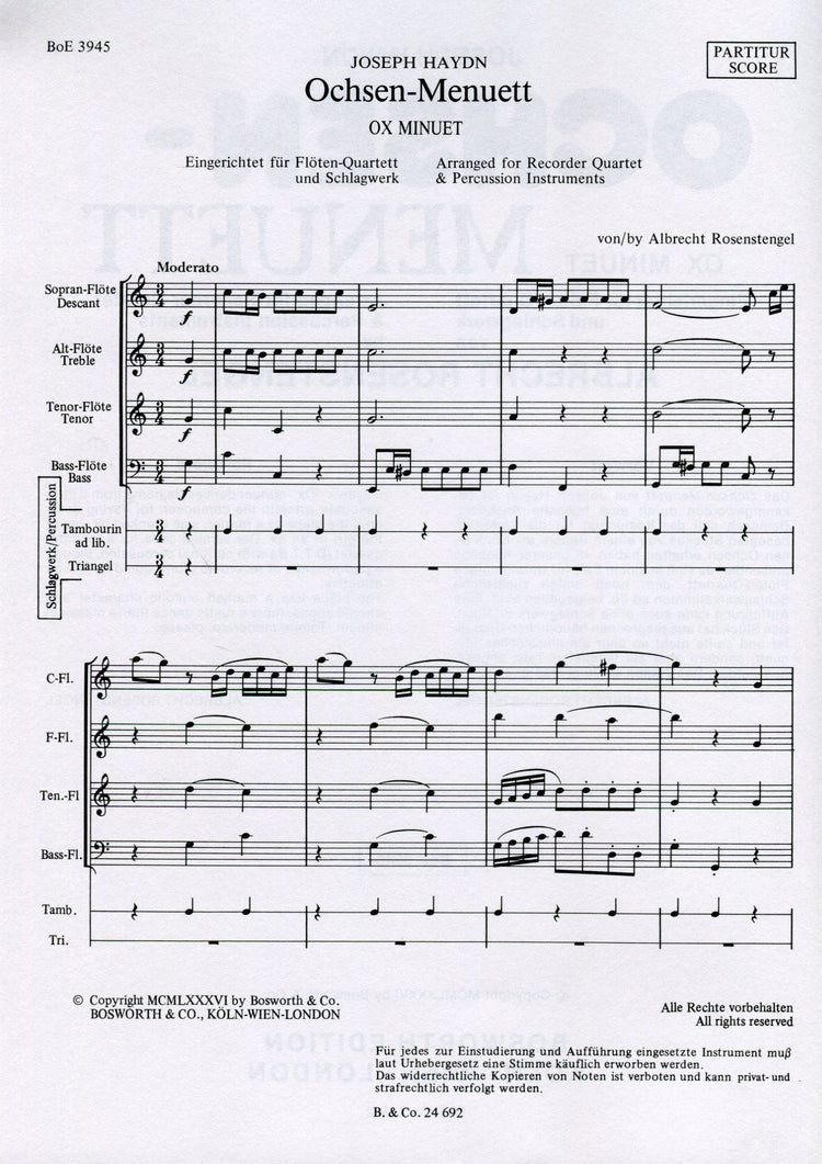 Ochsen Menuett - Ox Minuet