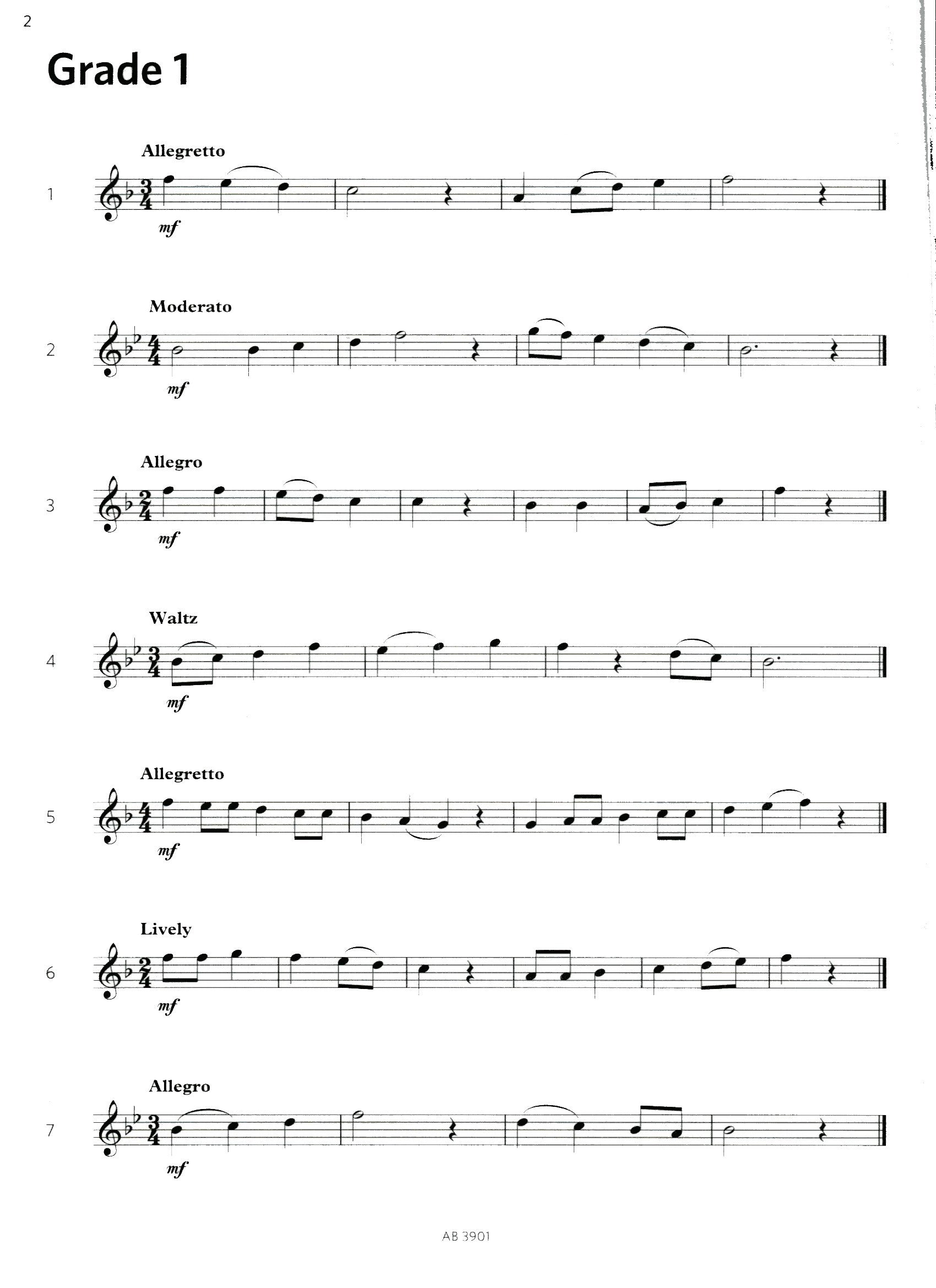 Treble Recorder Sight-Reading Grades 1 -5 ABRSM