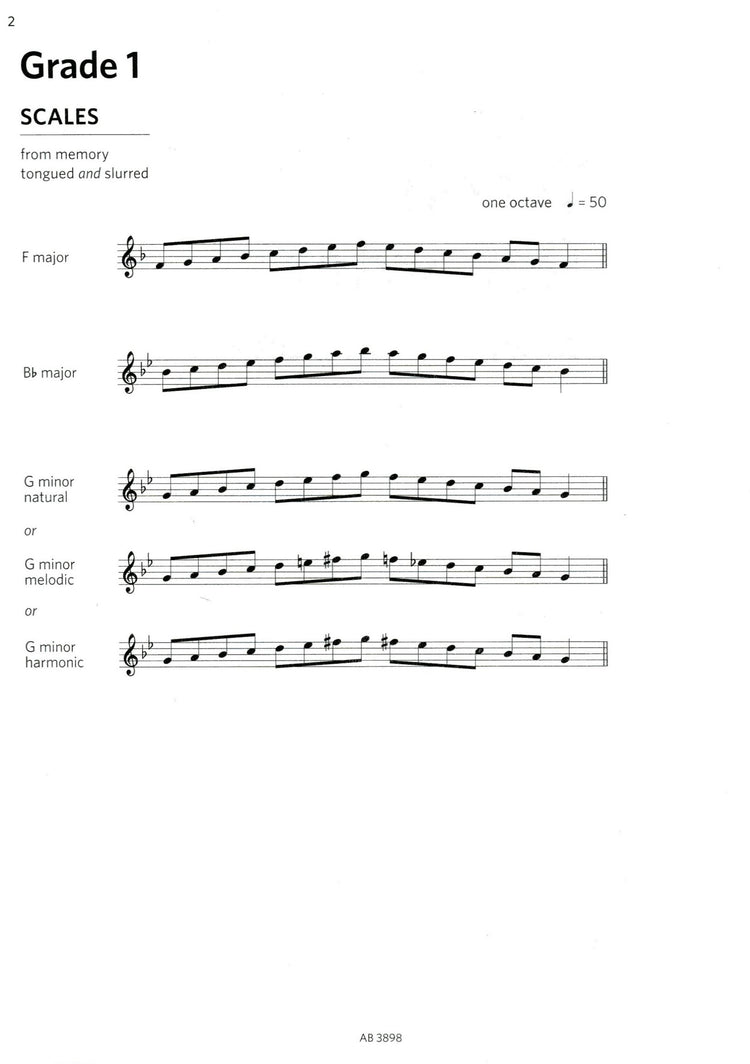 Treble Recorder Scales & Arpeggios Grades 1 -5 ABRSM