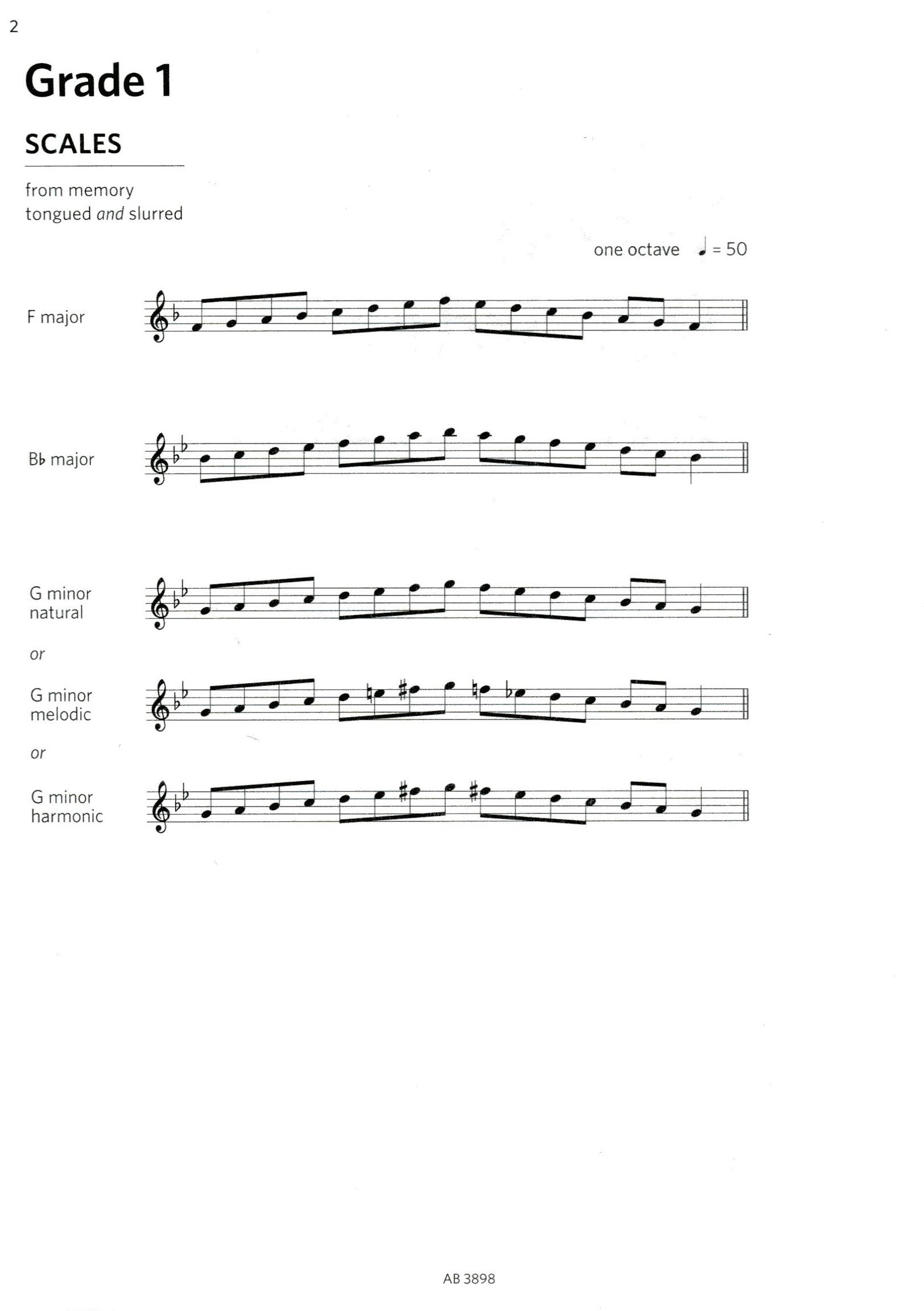 Treble Recorder Scales & Arpeggios Grades 1 -5 ABRSM