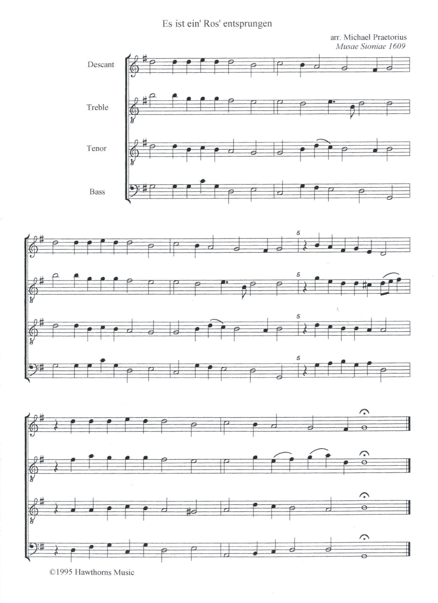 Es ist ein Ros entsprungen and Two Chorale Settings