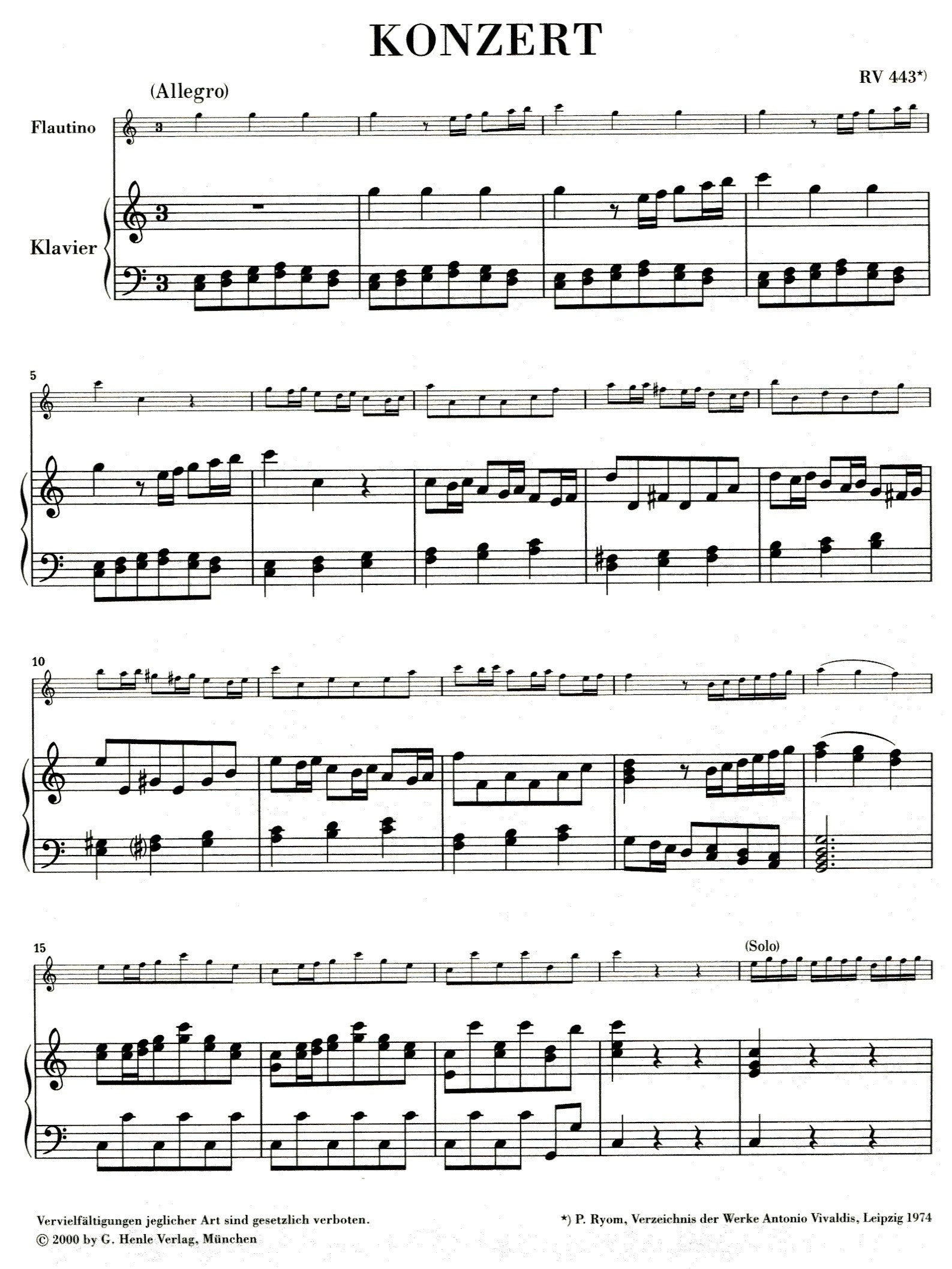 Concerto in C Major RV443