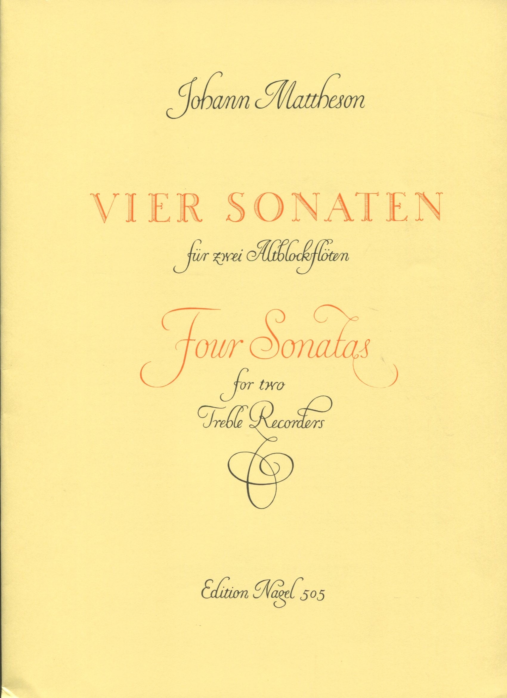 4 Sonatas Op. 1 Edition Nagel
