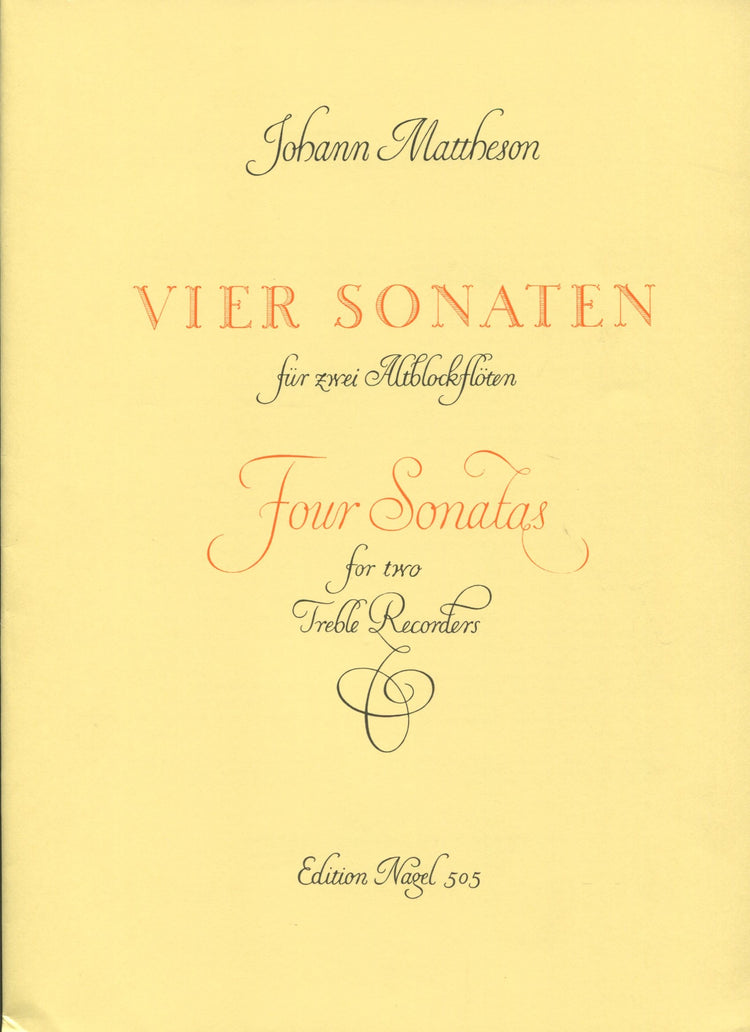 4 Sonatas Op. 1 Edition Nagel