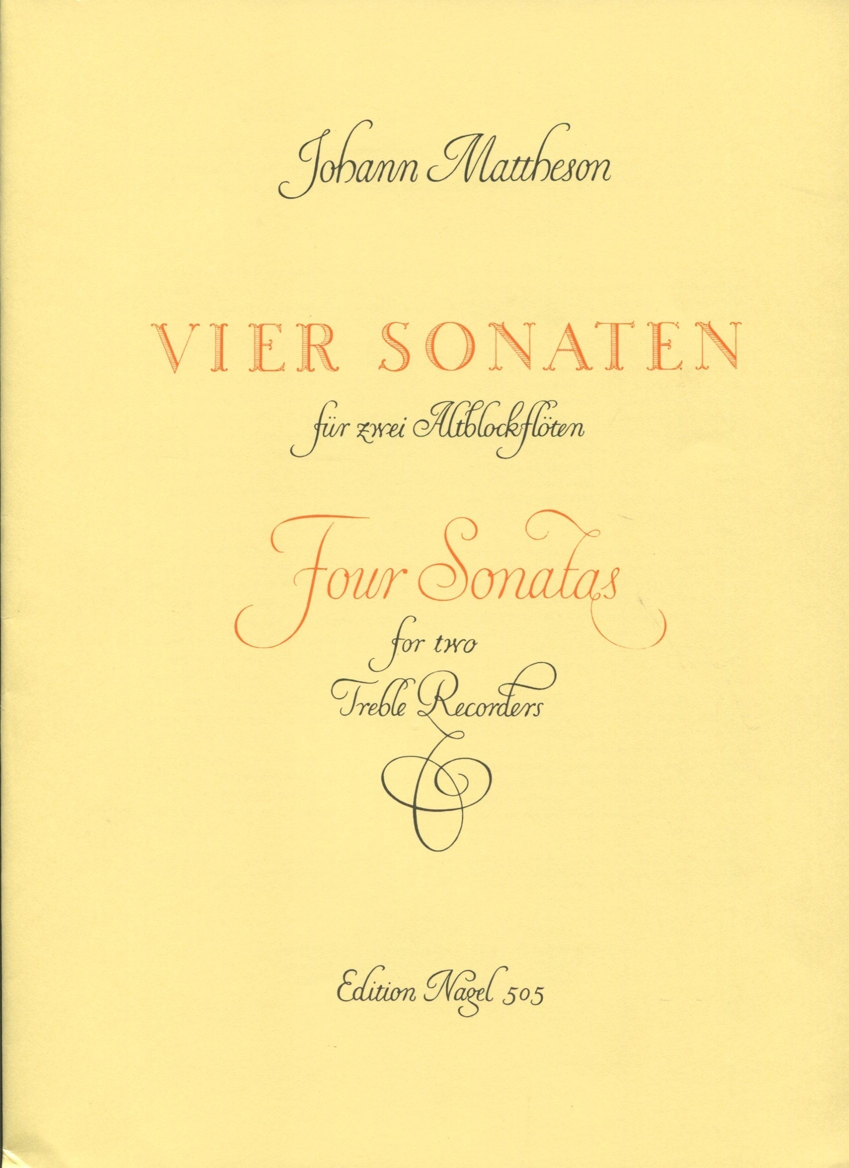 4 Sonatas Op. 1 Edition Nagel