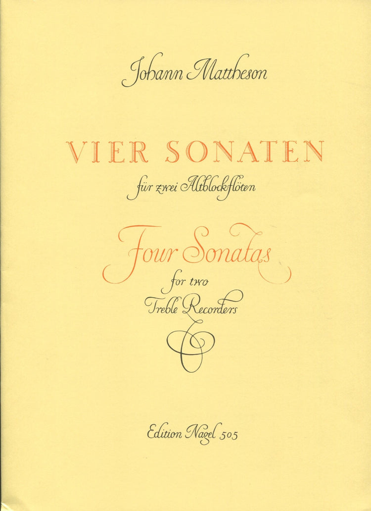 4 Sonatas Op. 1 Edition Nagel
