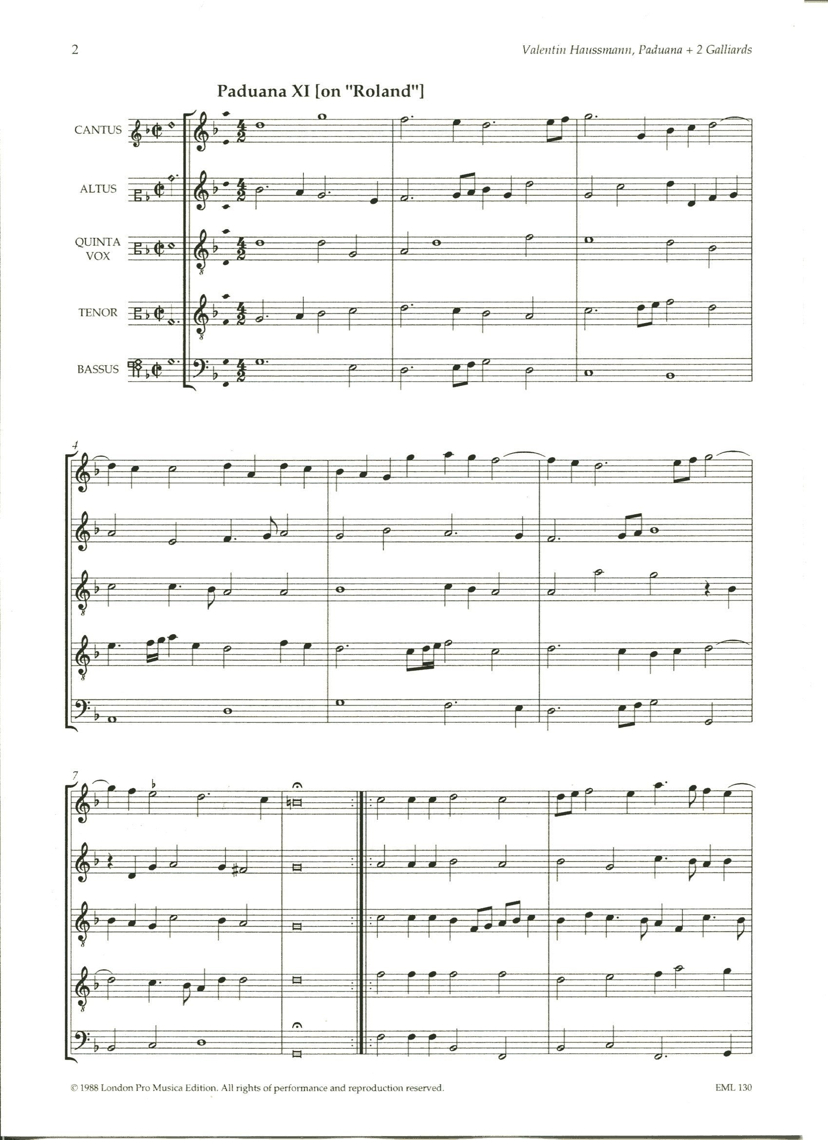 Paduana + 2 Galliards