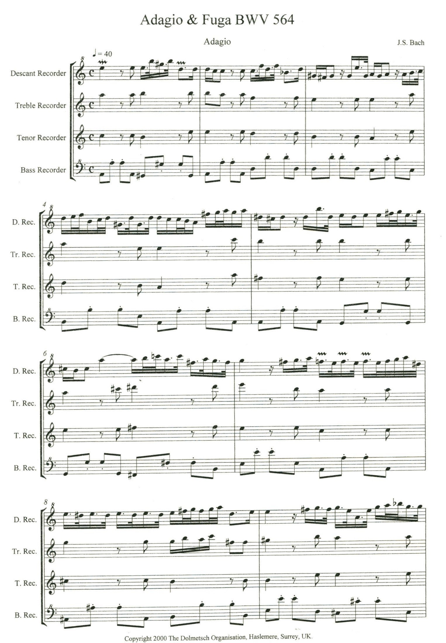 Adagio and Fuga BWV 564
