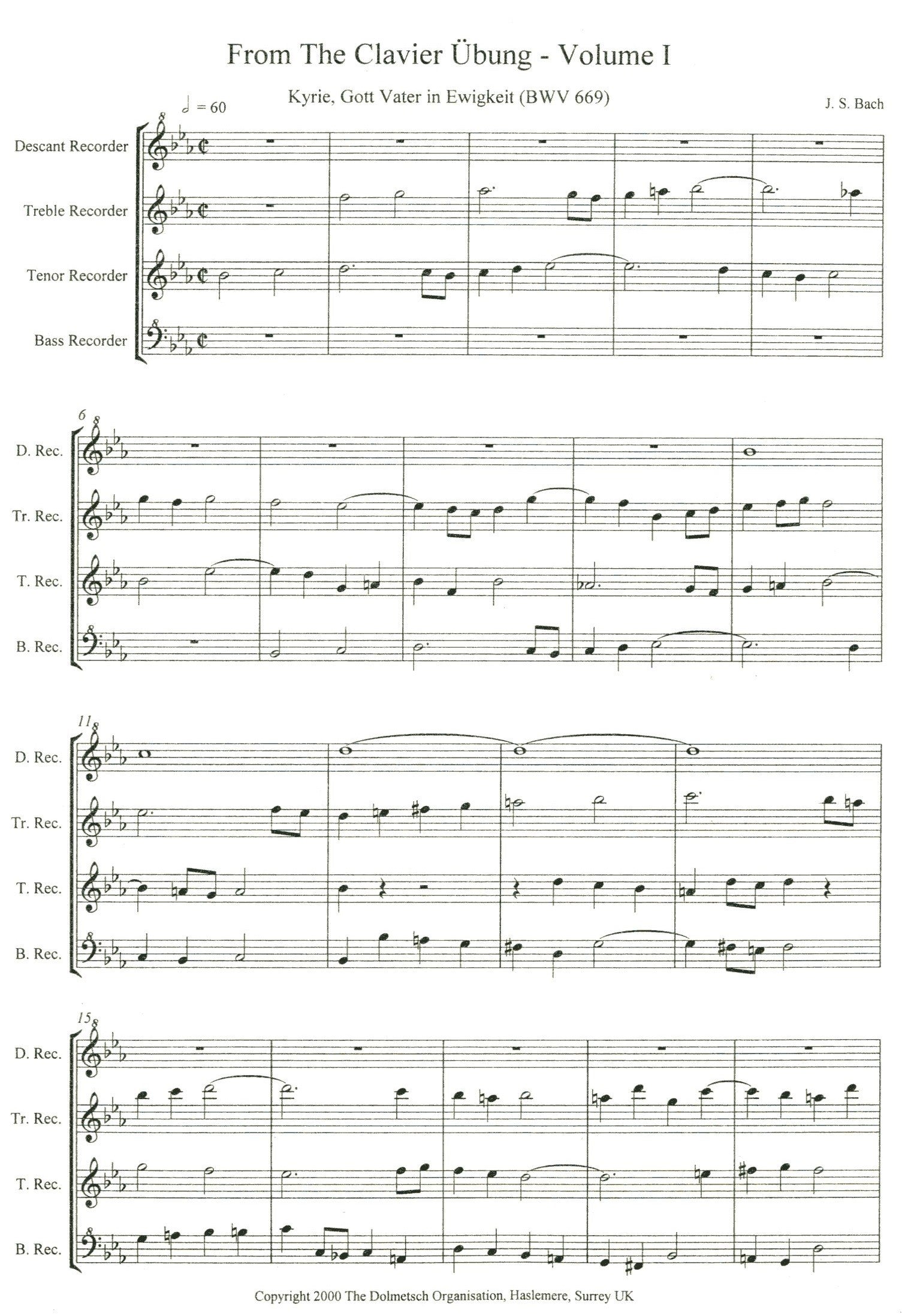 From the Clavier Übung vol1