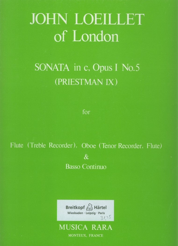 Trio Sonata in C minor Op 1, No 5