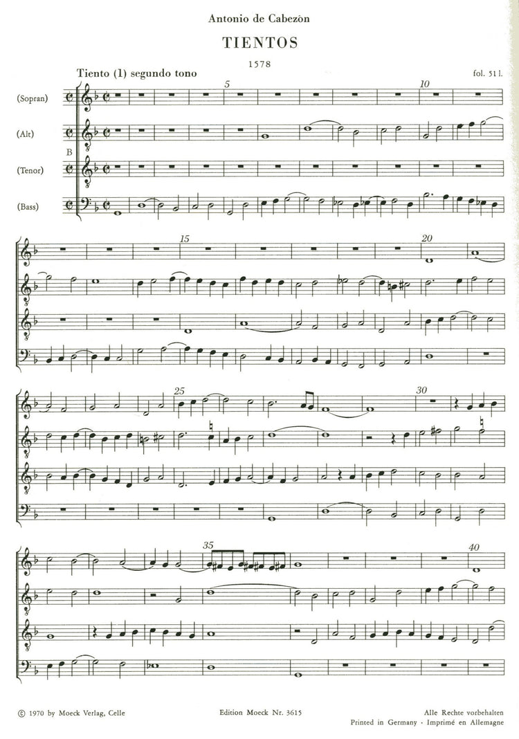 Tientos in four parts - 2nd Series
