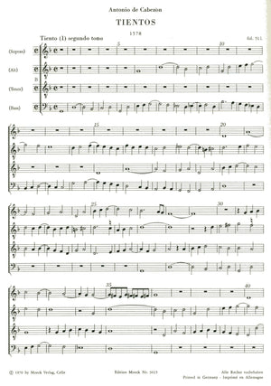 Tientos in four parts - 2nd Series