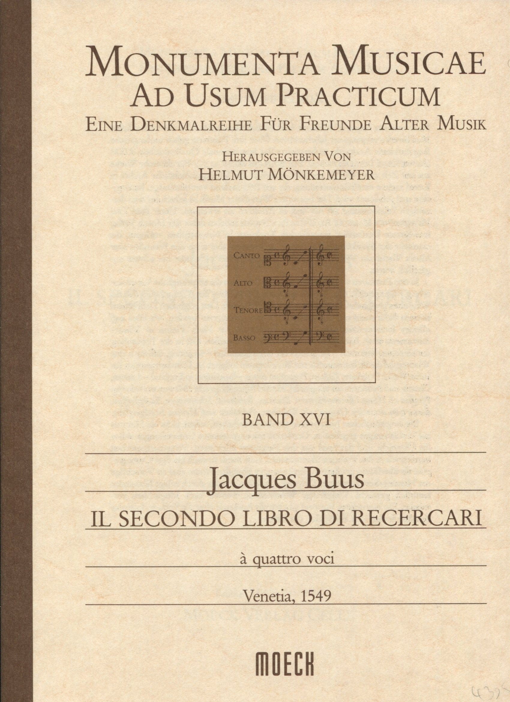 Recercari in four parts - Venice 1549