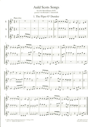Auld Scots Songs for 3 Recorders