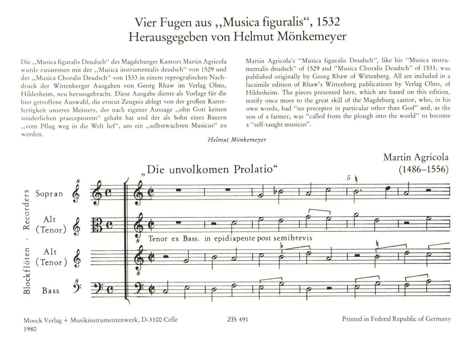 Four Fugues from Musica Figuralis