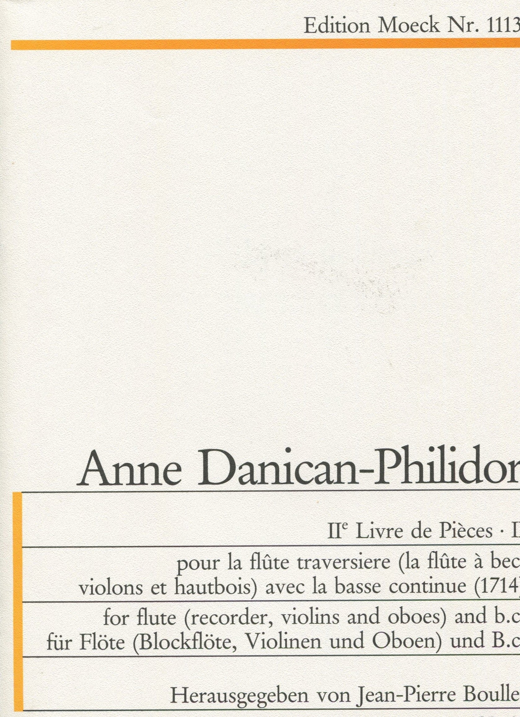 2nd Livre de Pieces for Recorder and Basso Continuo