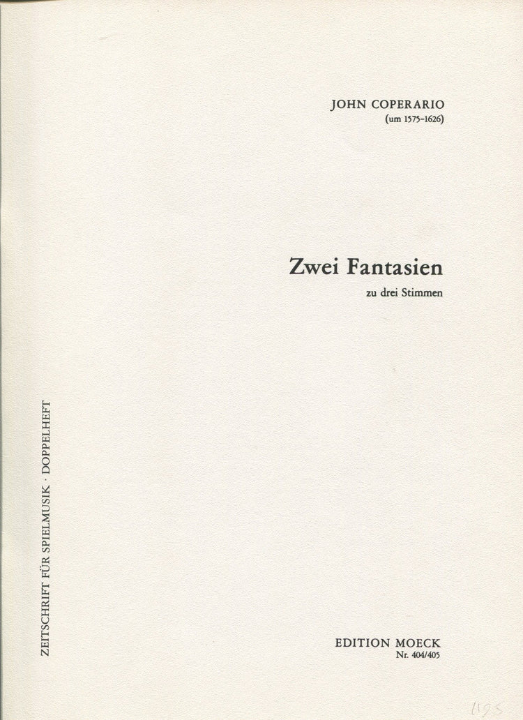 Two Fantasias for Three Recorders