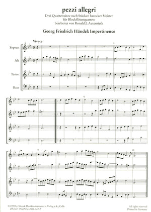 Pezza Allegri Three quartet movements