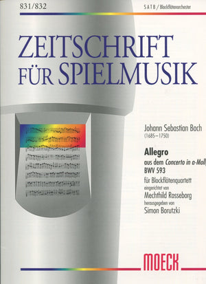 Allegro from Concerto in A Minor BWV593