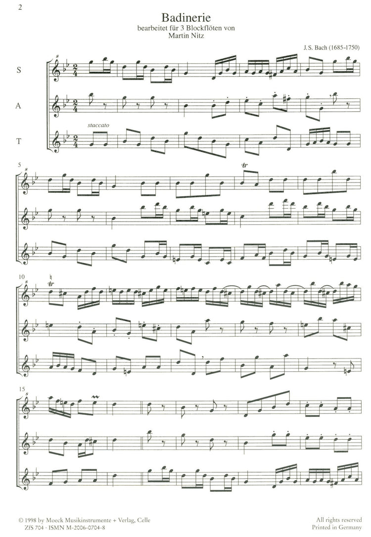 Badinerie from Suite No.2 BWV 1067