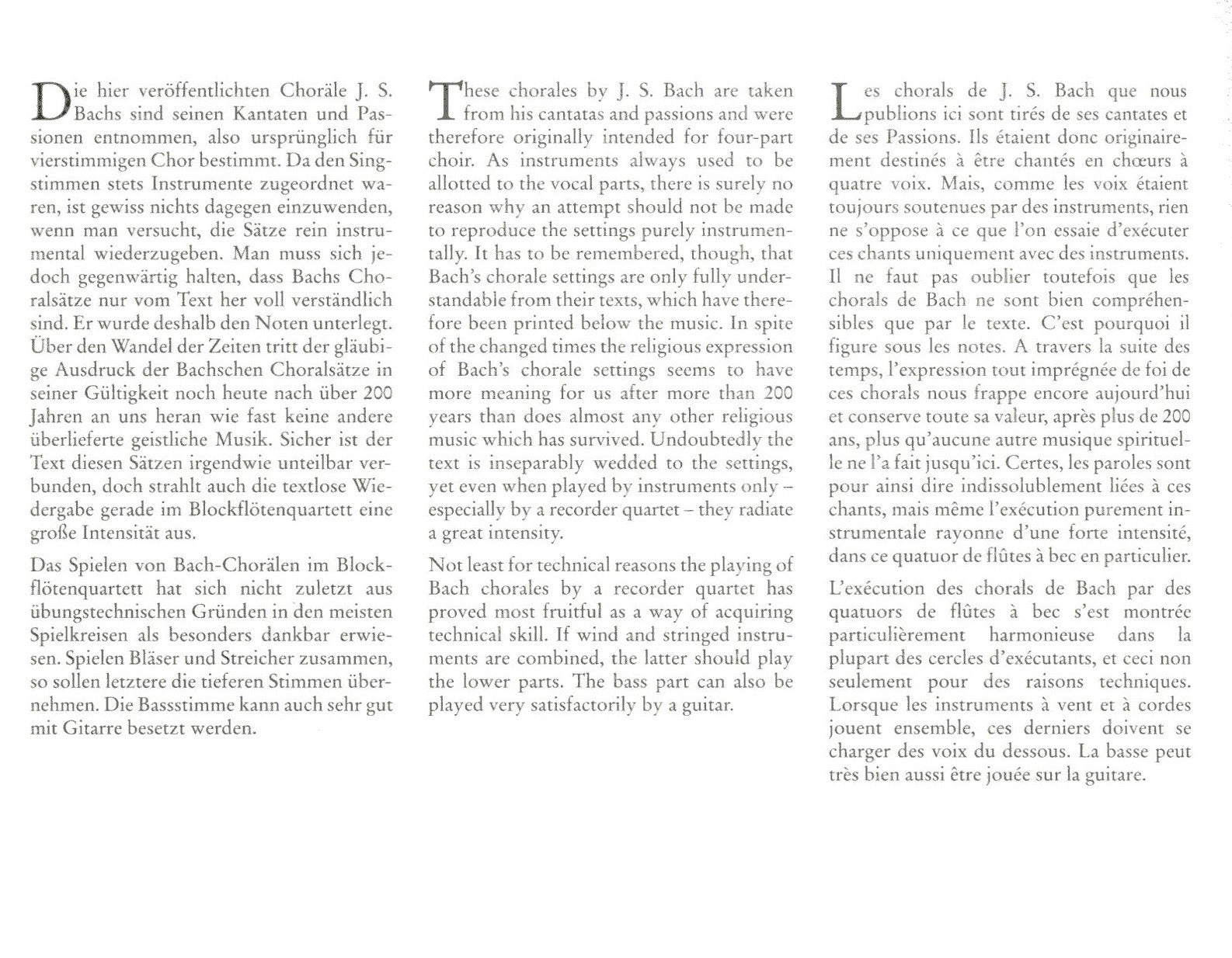 Four Part Chorales