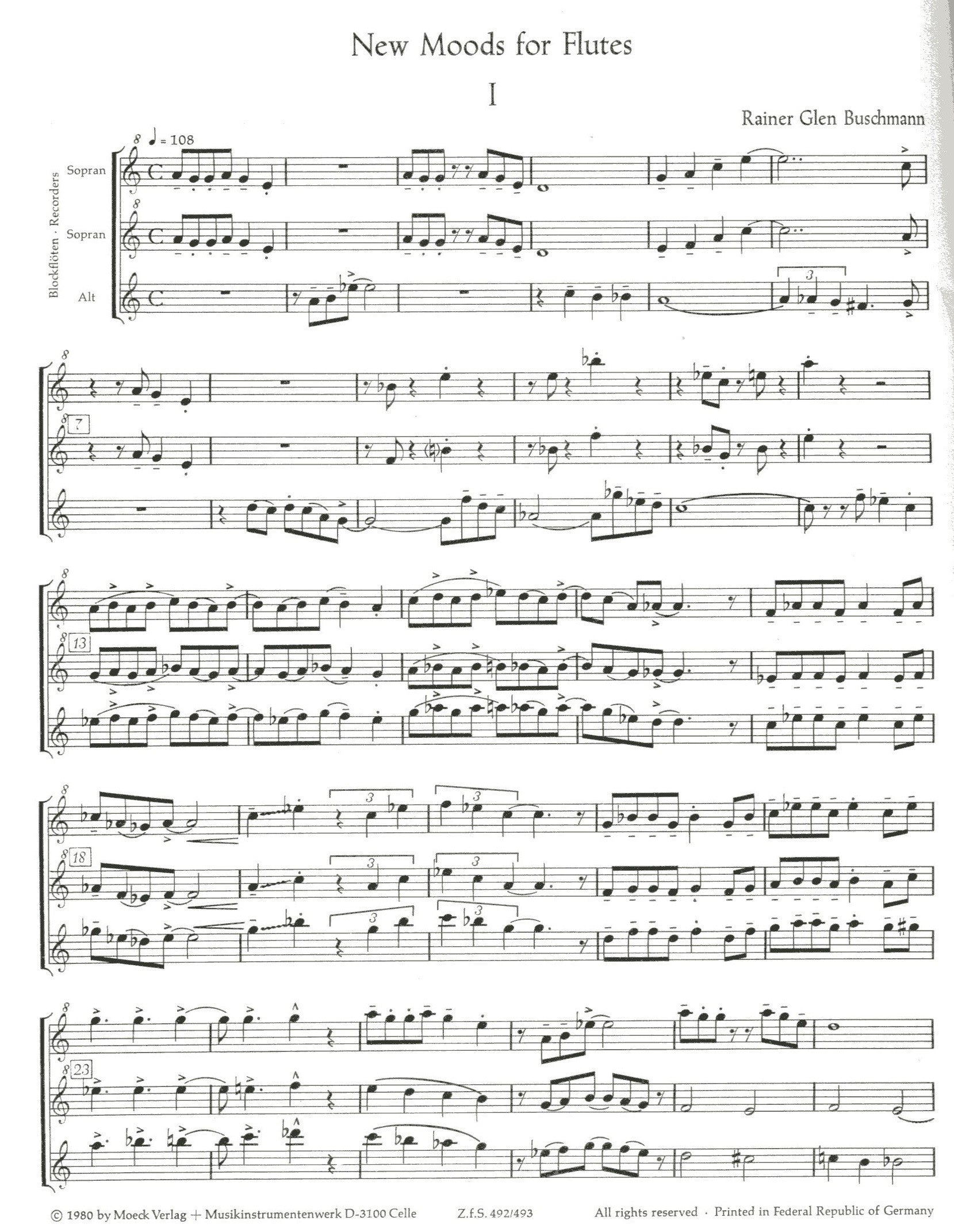 New Moods for Flutes