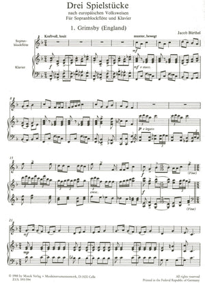 Three Pieces after European Folk tunes