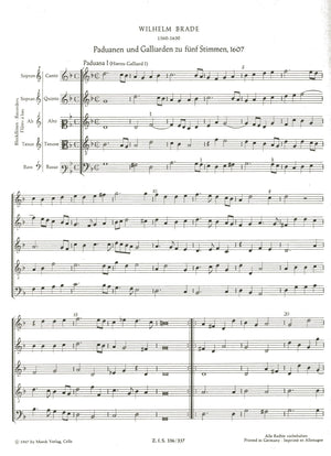 Pavanes and Galliards in Five Parts