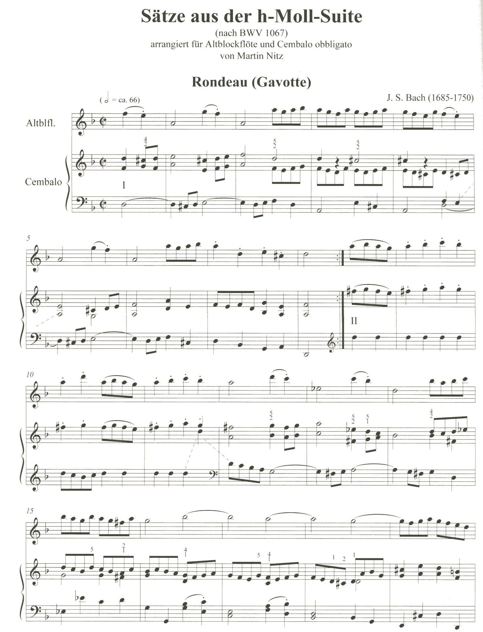 Movements from Suite B Minor BWV 1067