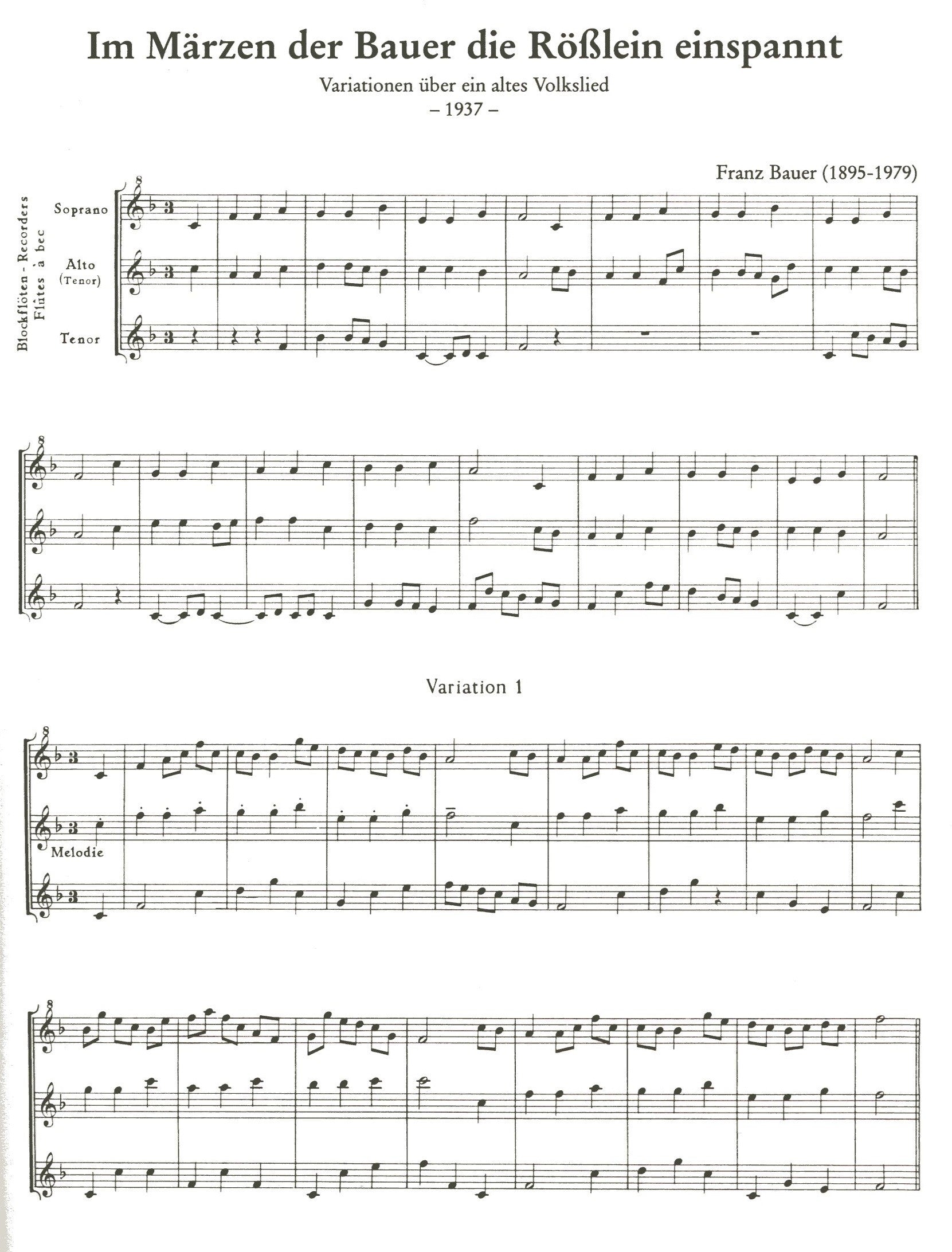 Im Marzen der Bauer die Roblein einspannt