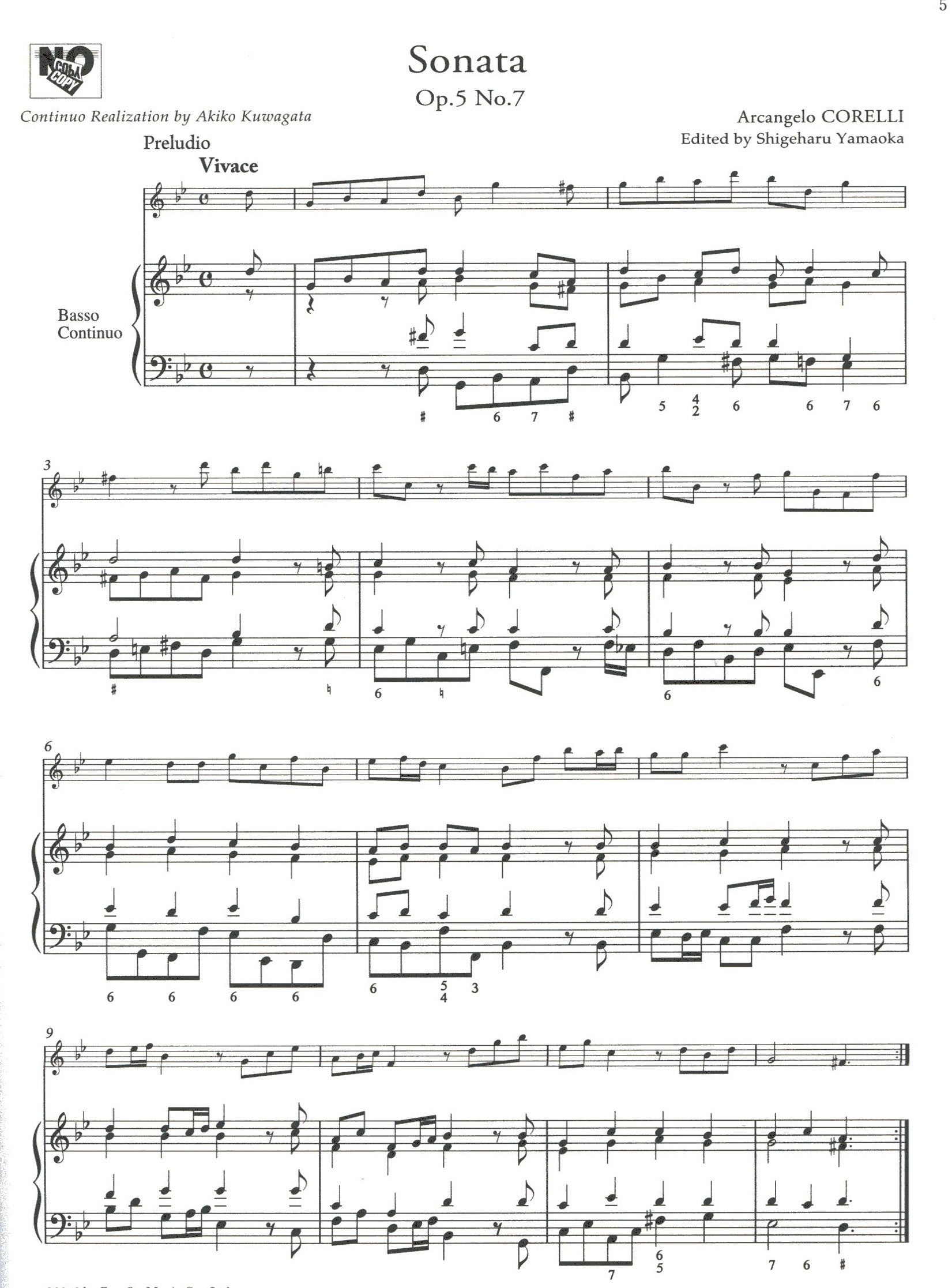 Corelli Recorder Sonatas Op.5 No. 7, 8 and 9