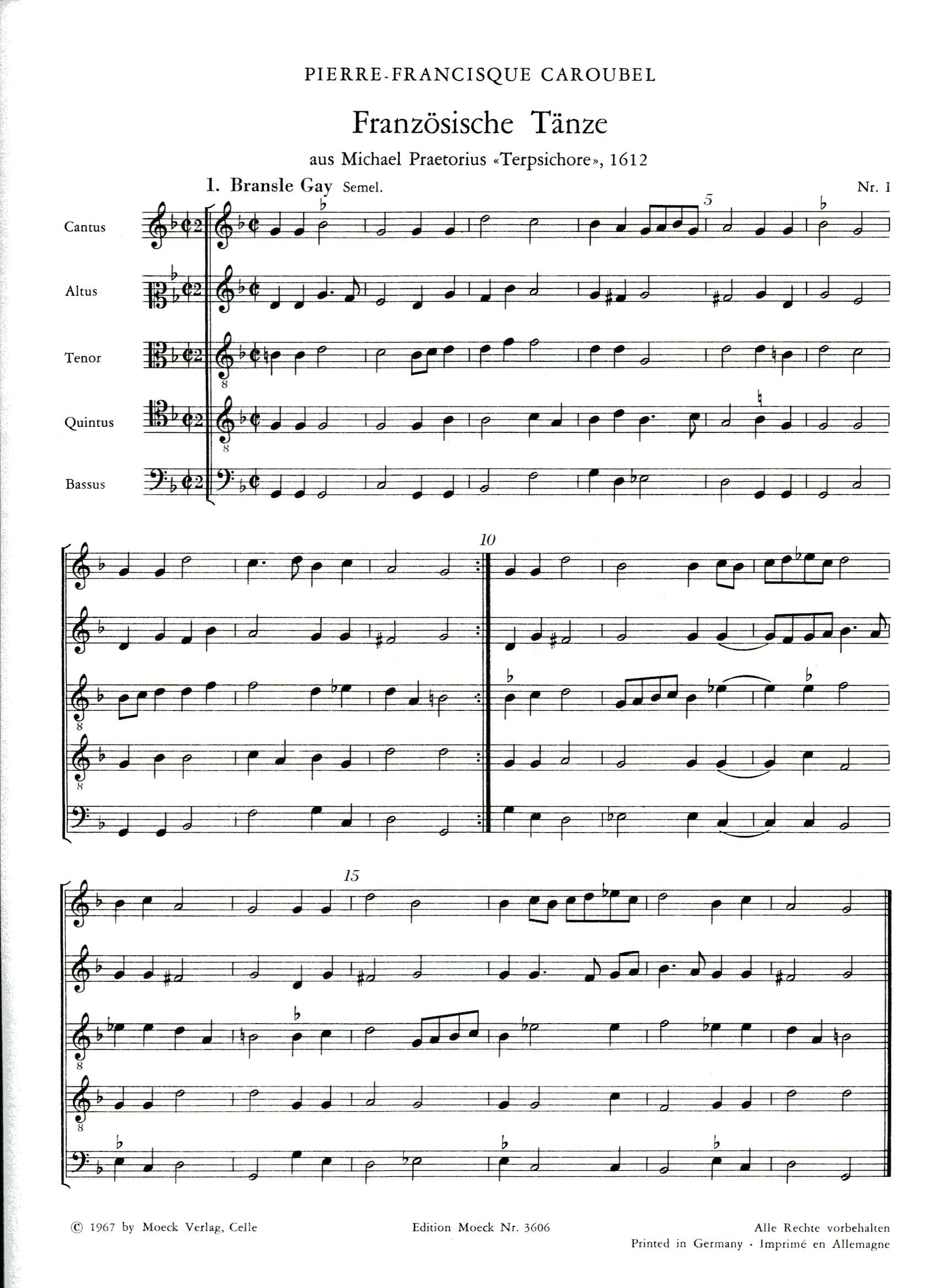 French Dances in Five Parts