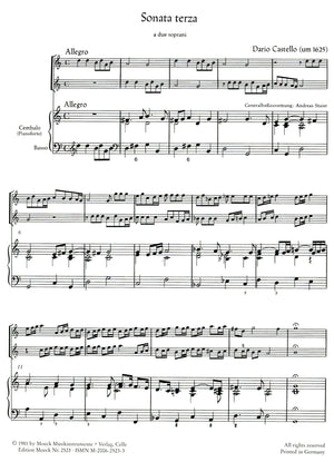 Two Sonatas for 2 Recorders and Basso Continuo