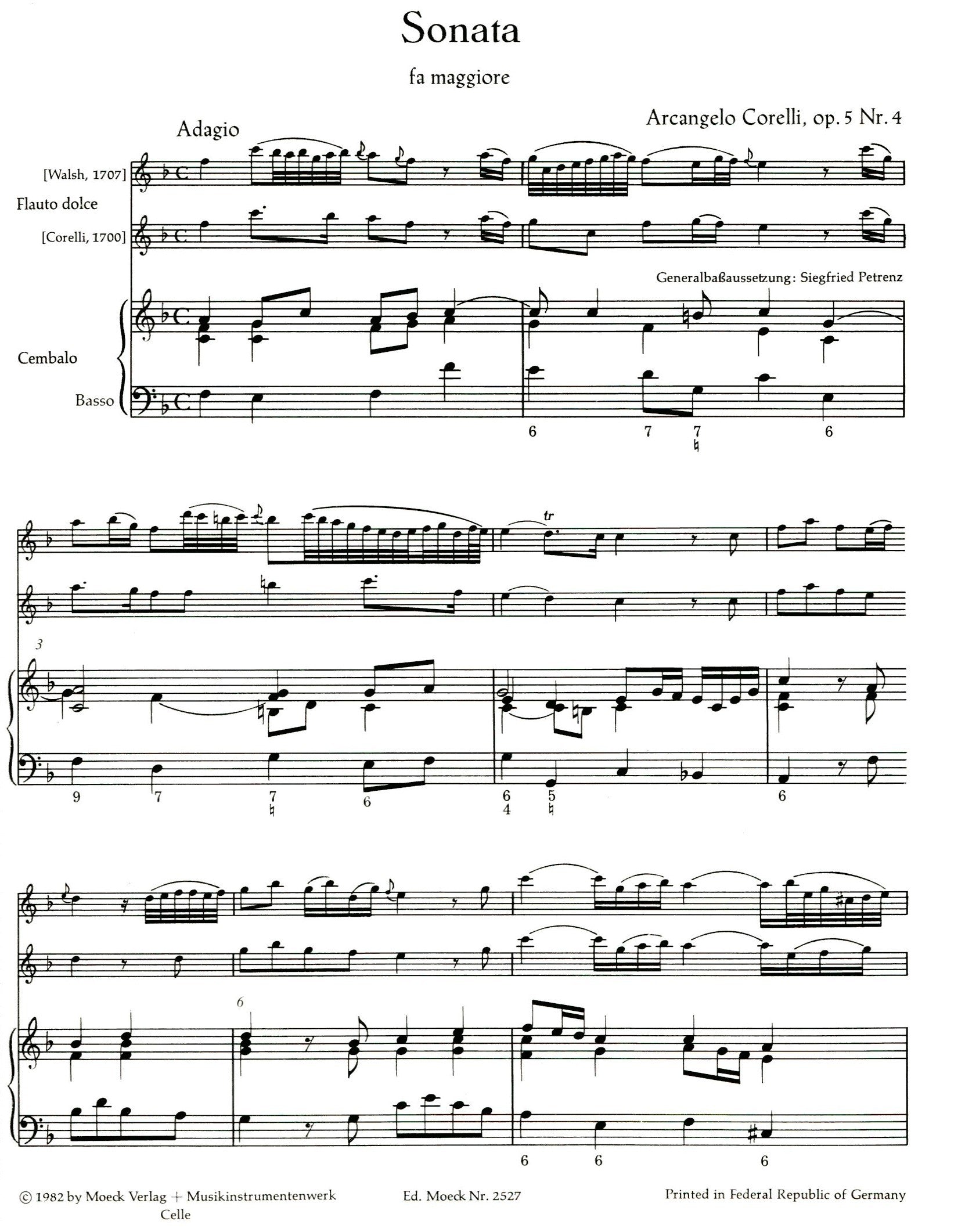 Sonata in F Major Op 5 No 4