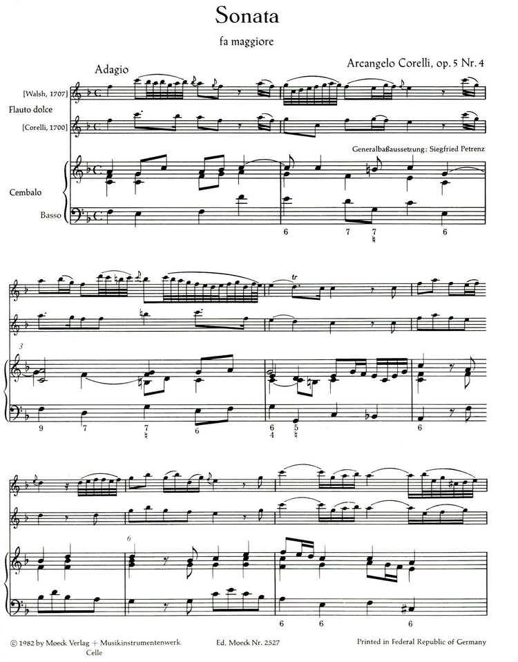 Sonata in F Major Op 5 No 4