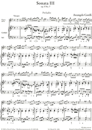 Sonata  III G minor Op 5 No 7