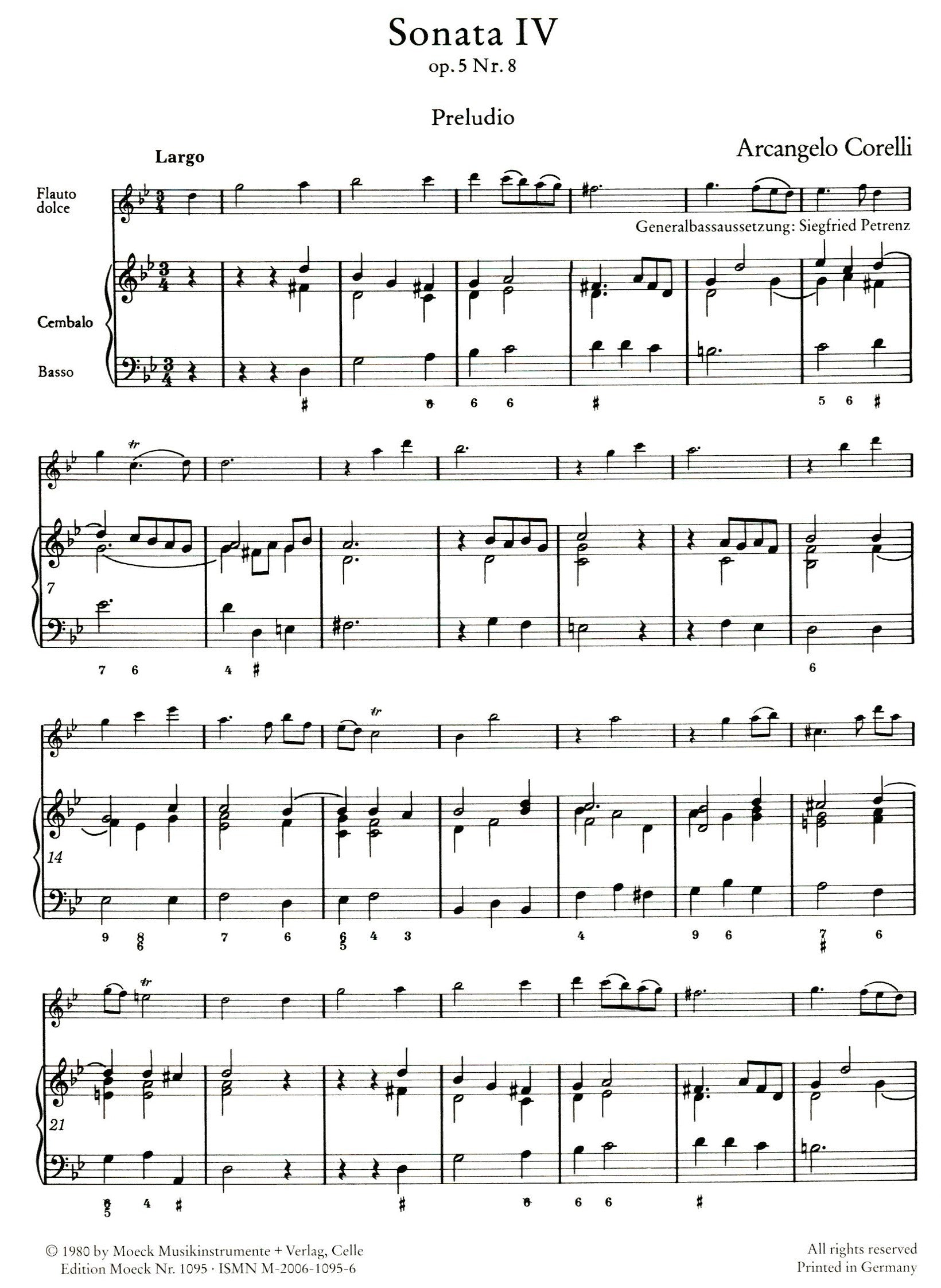 Sonata IV G minor Op 5 No 8