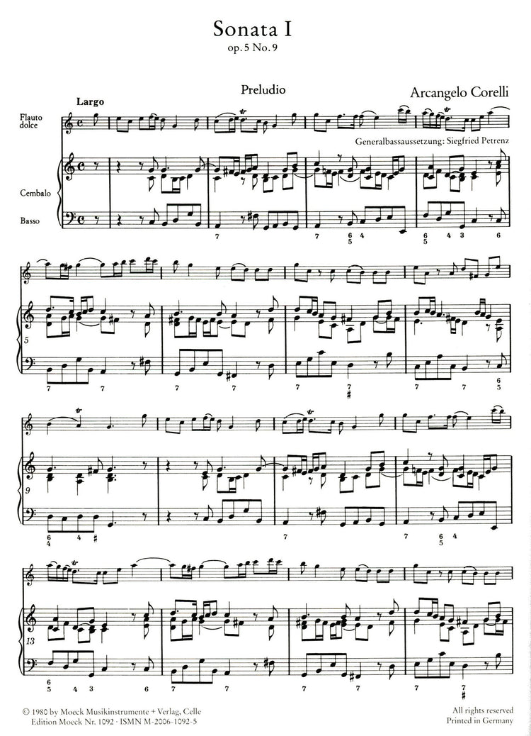 Sonata I C Major Op.5 No.9
