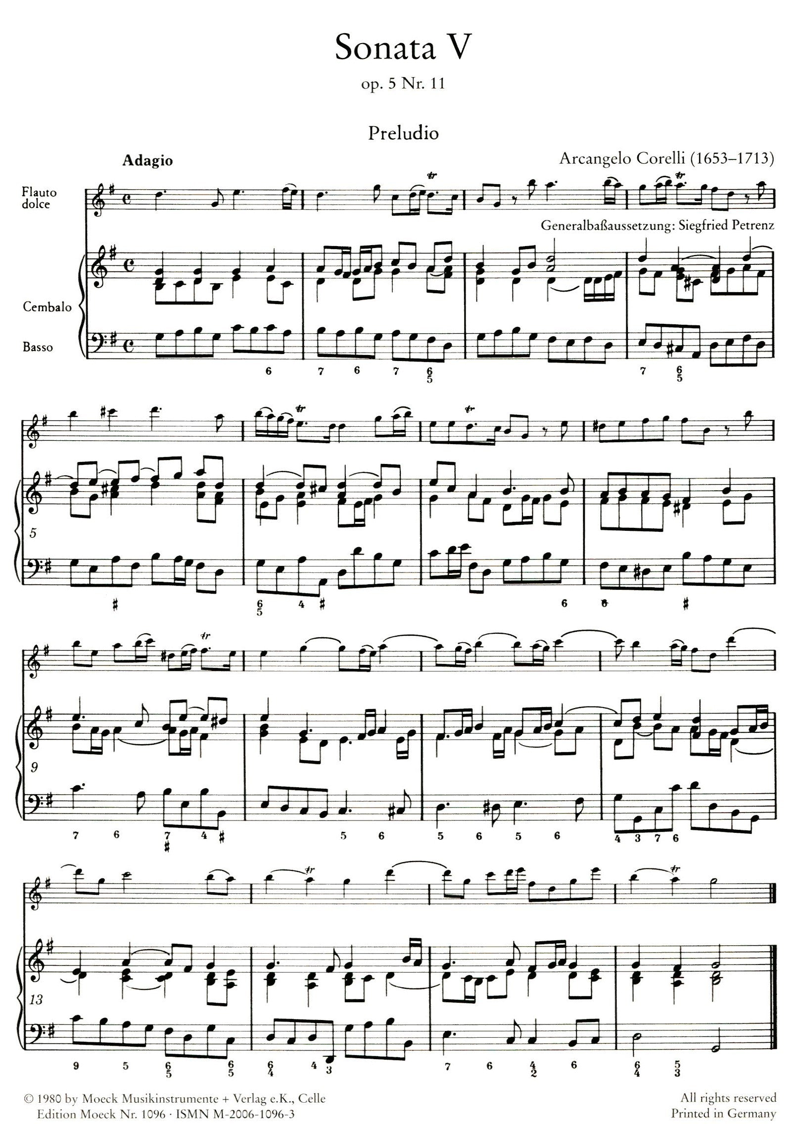 Sonata 5 G Major Op.5 No.11