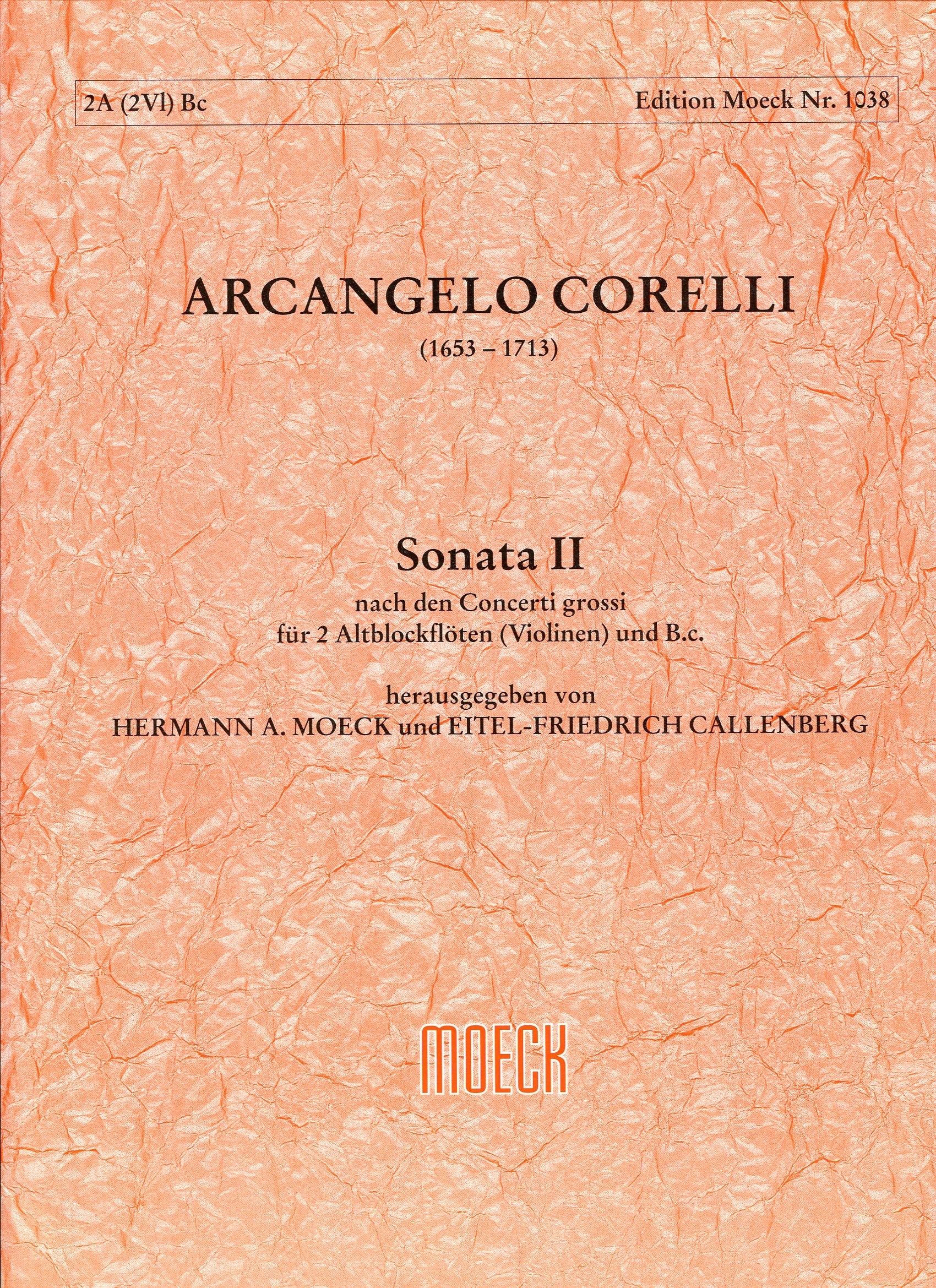Sonata 2 after Concerto Grossi for Two Recorders