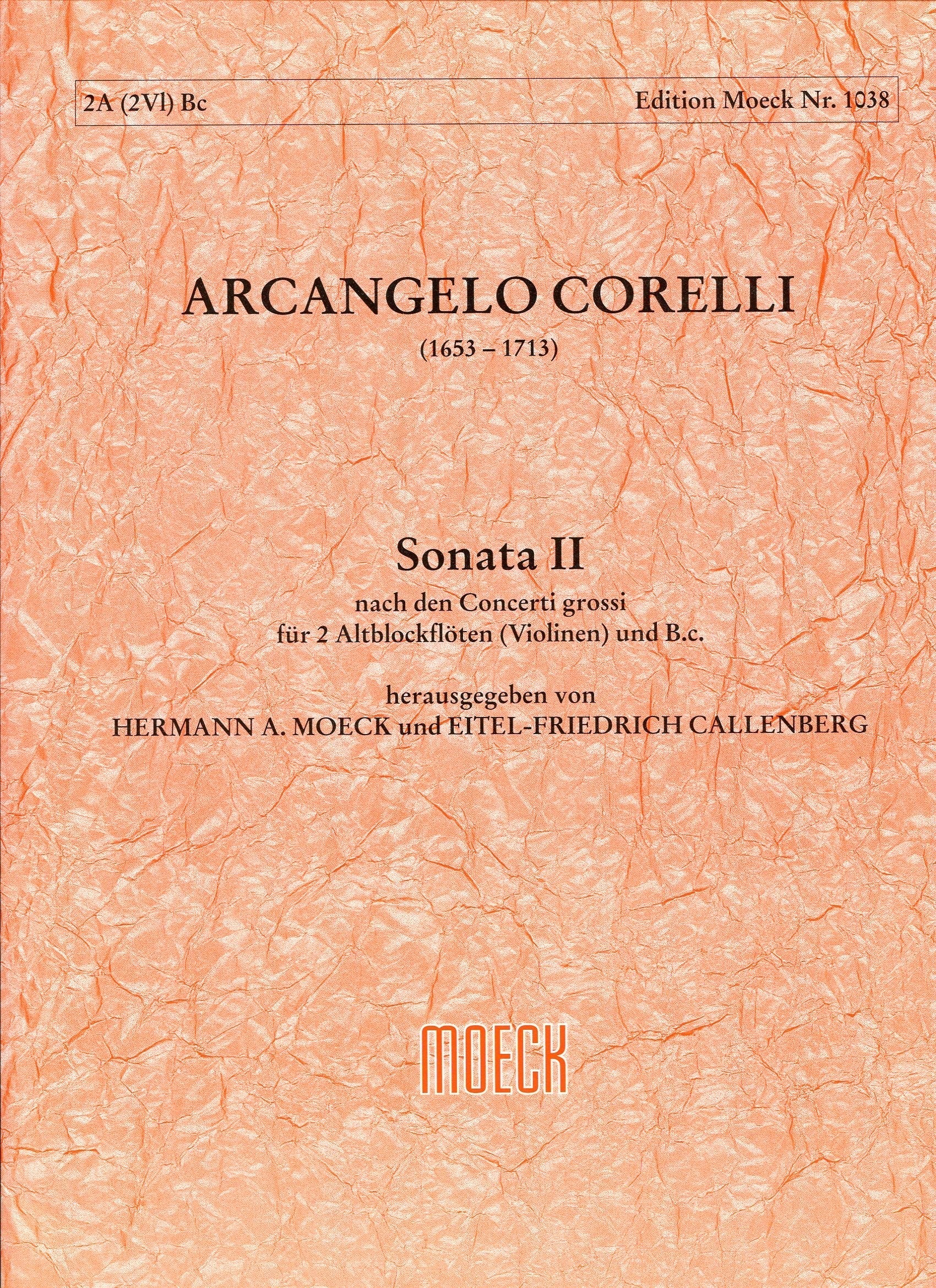 Sonata 2 after Concerto Grossi for Two Recorders