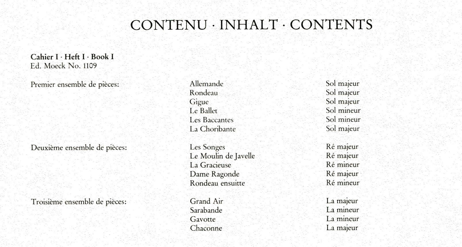 2nd Livre de Pieces for Recorder and Basso Continuo