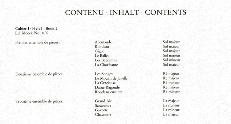 2nd Livre de Pieces for Recorder and Basso Continuo