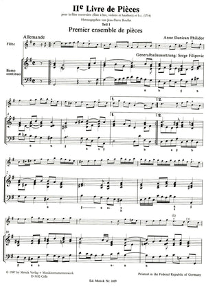 2nd Livre de Pieces for Recorder and Basso Continuo