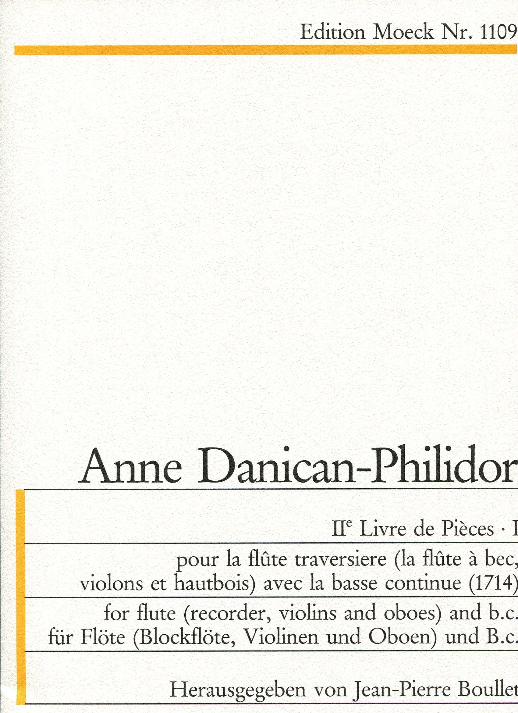 2nd Livre de Pieces for Recorder and Basso Continuo